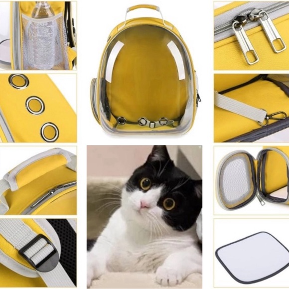 (NEW)Yellow PetPack Clear Bubble Carrying Bag Small, dogs Cats, Space Capsule - Picture 11 of 15